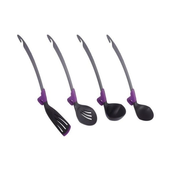 Innovative Living Innovative Living II-321 Kitchen Tools Set; Grey & Purple - 4 Piece II-321